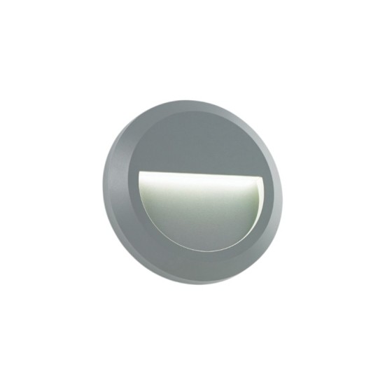 Led wall round luminaire white PP base, PC cover,IP65 2W Φ150mmx28mm  230V 3000k - SLIM02NW  - aca