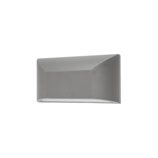 Led wall rectangle luminaire white PP base, PC cover,IP65 6W 230V 3000k - SLIM22W - aca