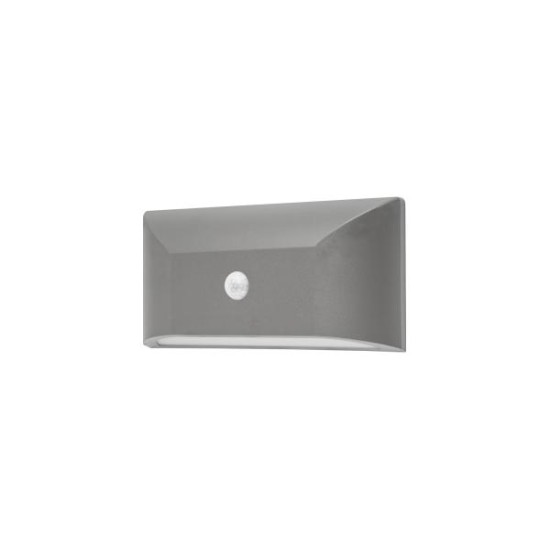 Απλικα LED PC Παραλληλόγραμμη με ανιχνευτή κίνησης 6W 3000K IP65 220mm x 110mm x 55mm Γκρί - SLIM22PIR  - aca