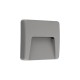 Led wall square luminaire white PP base, PC cover,IP65 3W 125mmx125mmx28mm  230V 3000k - SLIM42W  - aca
