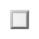Led wall square luminaire white PP base, PC cover,IP65 4W 125mmx125mmx28mm  230V 3000k - SLIM51NW  - aca