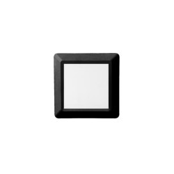 Απλικα LED PC Τετράγωνη  4W 3000K IP65 Μάυρη 125mmx125mmx28mm- SLIM51NB - aca