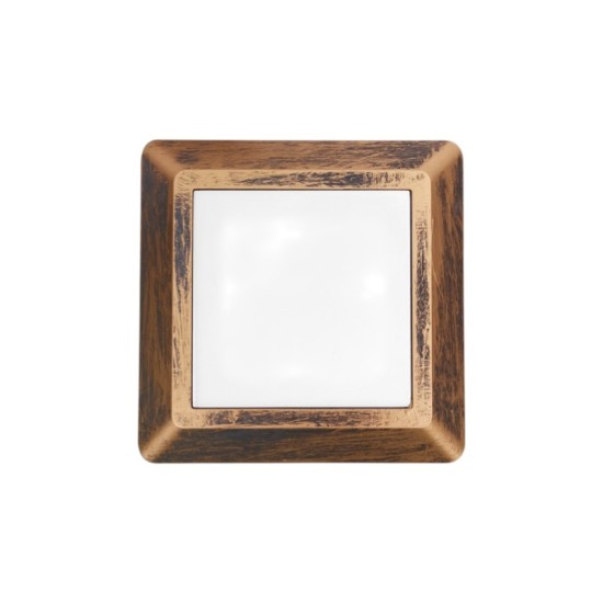 Led wall square luminaire white PP base, PC cover,IP65 4W 125mmx125mmx28mm  230V 3000k - SLIM51NW  - aca