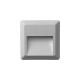 Led wall square luminaire white PP base, PC cover,IP65 2W 125mmx125mmx28mm  230V 3000k - SLIM52NW  - aca