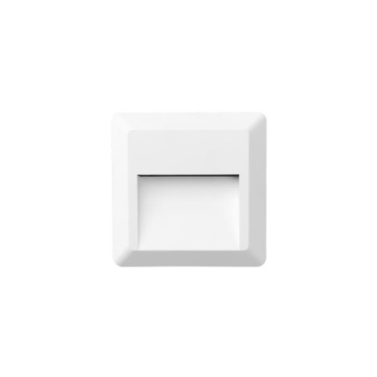 Απλικα LED PC Τετράγωνη 125mmx125mmx28mm 2W 3000K IP65 Λευκή - SLIM52NW - aca