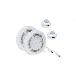 Ταινία Led - Blister Kit κρεβατοκάμαρας - 2 x1,20 Μέτρα - IP65 4000k - Με 2 αισθητήρες & Τροφοδοτικό 12V DC - SLIPO2 - ACA