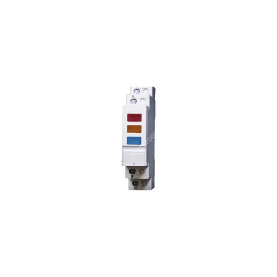 Rail indicator LED 1 module Three phase Red / Orange / Blue - SM-175 - GIC 