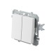 Διακόπτης διπλός αλερετούρ 10A 250V~ PW Λευκό XO LOGIQ TEM