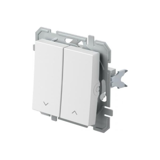 Μπουτόν ρολλών 10A 250V~ PW Λευκό XO LOGIQ TEM