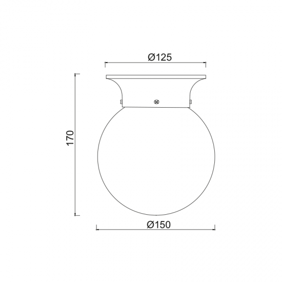 Φωτιστικό επίτοιχο 1 X Ε27 max 40W Μέταλλο + Γυαλί / Χρώμιο + Λευκό Φ15ΧΗ17CM CAPRI - acadecor 