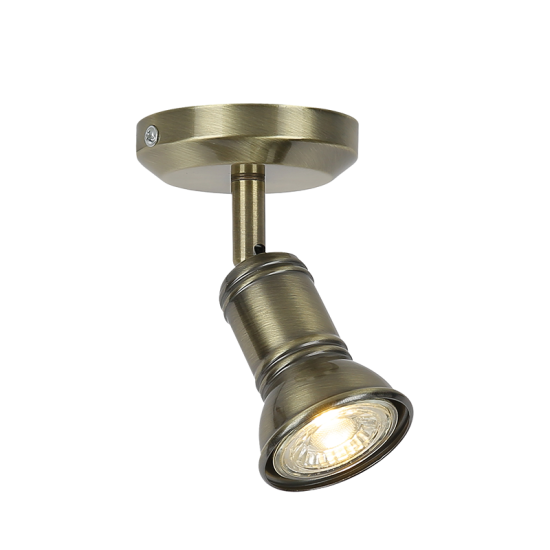 Φωτιστικό σπότ επίτοιχο 1XGU10 max 50W Μέταλλο / Αντικέ λευκό 8X8X14CM BRULEE - acadecor 