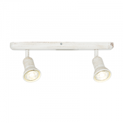 Ceiling / Wall spot light LED 2XGU10 max 50W Metal / Anique white 36X6,2X14CM BRULEE - acadecor 