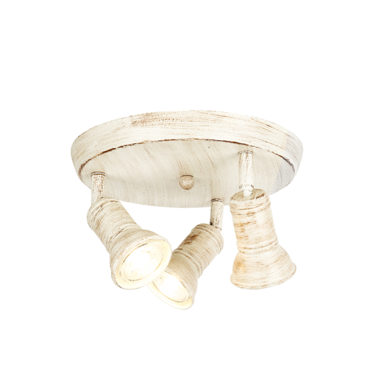 Ceiling spot light LED 3XGU10 max 50W Metal / Anique white Φ23,5Χ14CM BRULEE - acadecor 