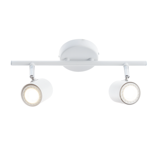 Φωτιστικό σπότ επίτοιχο / Οροφής LED 2XGU10 max 50W Μέταλλο / Αμμωδες μάυρο 33.3CM ORFEAS - acadecor 