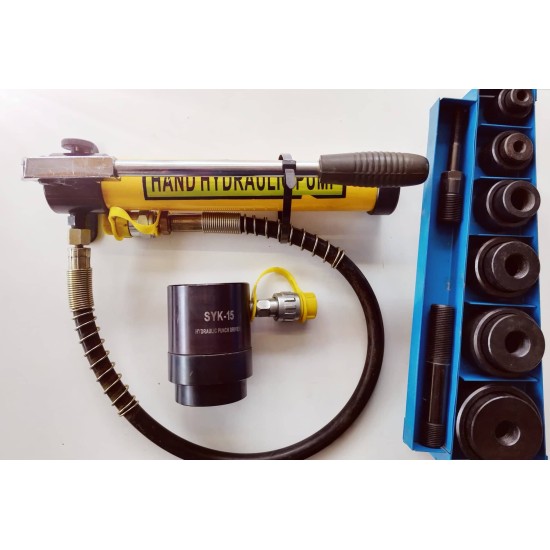 Υδραυλική πρέσα κομπλε με σετ στρογγυλών καλουπιών 100ΚΝ - SYK-8