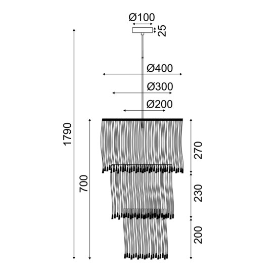 Φωτιστικό κρεμαστό 1 x E27 LED 15W Μάλλινο + Υφασμάτινο καλωδιο / Εκρού D40XH180CM THASSOS - acadecor