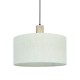 Pendant light 1 x E27 LED 25W  Fabric + Wood + Fabric black cable / Cream + Natural  D45XH140CM CHIOS - acadecor