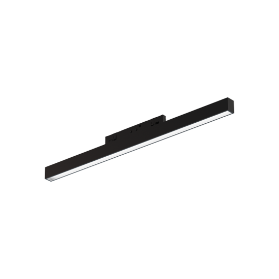 Φωτιστικό μάυρο μαγνητικής ράγας 10W 24V DC 4000k 470lm 100° RA90 300x12x17mm - TLUCCA1040B - aca