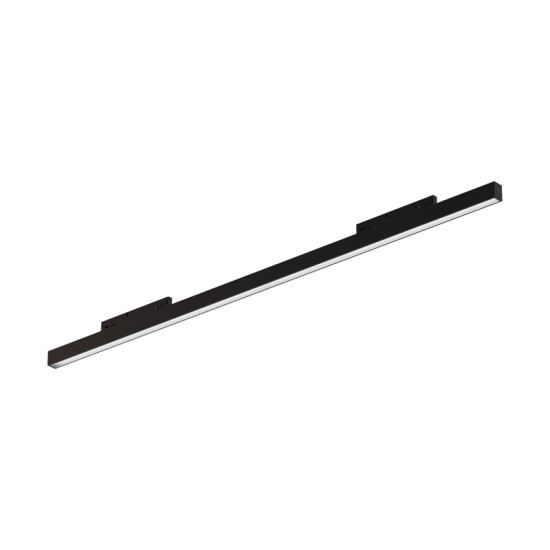 Φωτιστικό μάυρο μαγνητικής ράγας 19W 24V DC 4000k 970lm 100° RA90 587x12x17mm - TLUCCA1940B - aca