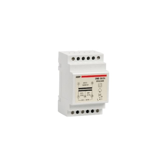 Μετασχηματιστής κουδουνιού ράγας 3 στοιχείων 230V / 2x (15VA 12V) - 30VA 24V AC - TMD30/24 Vemer