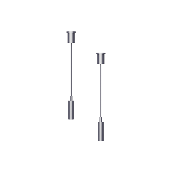 Μάυρο σέτ κρέμασης (Σέτ 2 τεμ)  για μαγνητική ράγα 24V DC Οροφής - Κρεμαστή Μάυρο TMHKB - aca