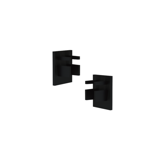 Μάυρες τάπες (Σέτ 2 τεμ)  για μαγνητική ράγα 24V DC Οροφής - Κρεμαστή Μάυρο TMSTECB - aca