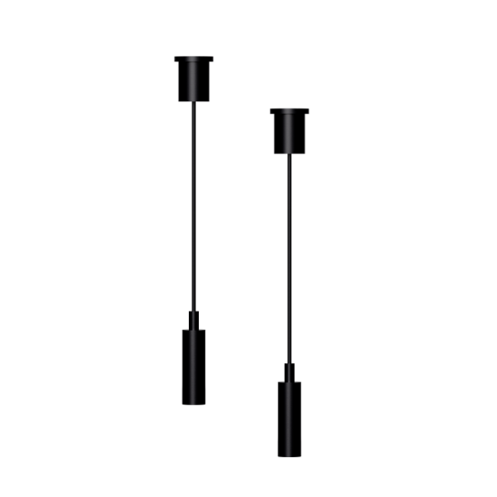 Black rail hanging set 2meter for magnetic track UP / DOWN 24V DC Pendant Black - TMUDHKB - aca