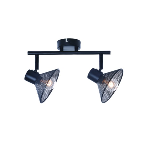 Ceiling / Wall spot light LED 2XE14 max 40W Metal / Black 32X13X19CM PALOMA - acadecor 