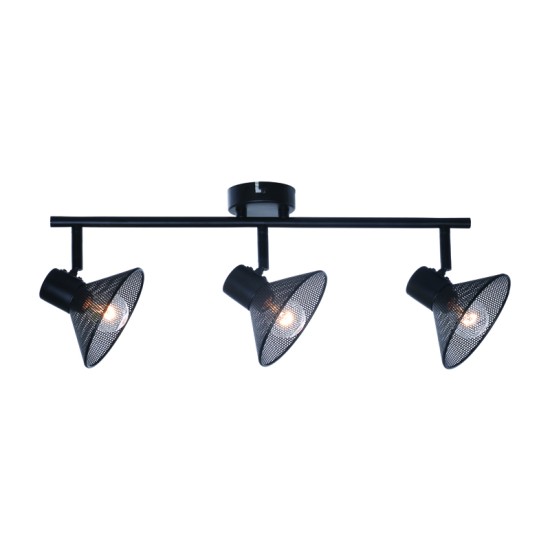 Ceiling / Wall spot light LED 3XE14 max 40W Metal / Black 53X13X19CM PALOMA - acadecor 