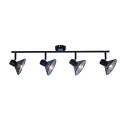 Ceiling / Wall spot light LED 4XE14 max 40W Metal / Black 75X13X19CM PALOMA - acadecor 