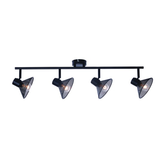 Ceiling / Wall spot light LED 4XE14 max 40W Metal / Black 75X13X19CM PALOMA - acadecor 