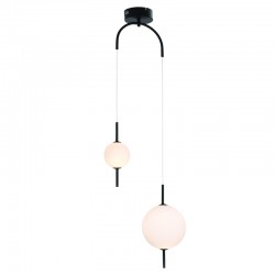 Φωτιστικό κρεμαστό LED 11W 3000k 1150lm  Μέταλλο + Γυαλί + PVC Σύρμα καλώδιο / Μάυρο + Λευκό D37XH120CM AMELIA - acadecor