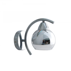 Φωτιστικό επίτοιχο 1 x E27 60W Μέταλλο + Γυαλί  / Χρώμιο + Διάφανο Φ120ΧΗ190CM ALIEN - acadecor