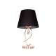 Table light 1 x E27 60W Metal + Embossed Fabric + Crystal + Clear PVC cable / Copper-gold + Black + Clear Φ28ΧΗ49CM   BASILICO - acadecor 