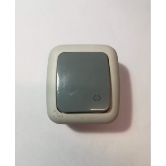 Διακόπτης Aπλός εξωτερικός γκρί - IP54 - tplast