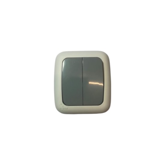 Διακόπτης K-R εξωτερικός γκρί - IP54 - tplast