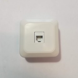 Πρίζα τηλεφώνου RJ11 επίτοιχη λευκό - U1411 - MINI
