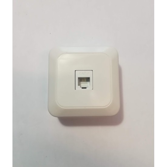 Πρίζα τηλεφώνου RJ11 επίτοιχη λευκό - U1411 - MINI