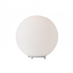 Φωτιστικό επιδαπέδιο 1 x E27 40W Γυαλί + Μέταλλο + PVC διάφανο Καλώδιο / Λευκό + Γκρί βαφής Φ25ΧΗ25CM LUNA - acadecor 