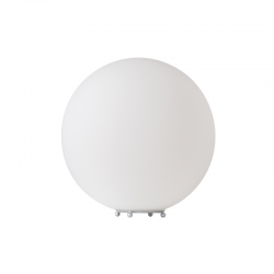 Φωτιστικό επιδαπέδιο 1 x E27 40W Γυαλί + Μέταλλο + PVC διάφανο Καλώδιο / Λευκό + Γκρί βαφής Φ35ΧΗ35CM LUNA - acadecor 