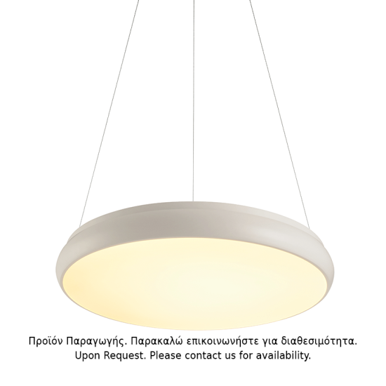 Φωτιστικό κρεμαστό LED 54W 3000k 4320lm Μέταλλο + PMMA / Λευκό μάτ + Αμμοβολή D60XH135CM  KALLISTA - acadecor
