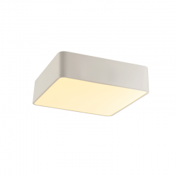 Ceiling light LED 40W 3000k 3200lm Metal + PMMA  / Mat white + Sandblast 48X48XH13CM EMERY - acadecor