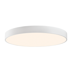 Ceiling light LED 100W 3000k 8000lm Metal + PMMA  / Mat white + Opal D100XH10CM OPTIMUS - acadecor
