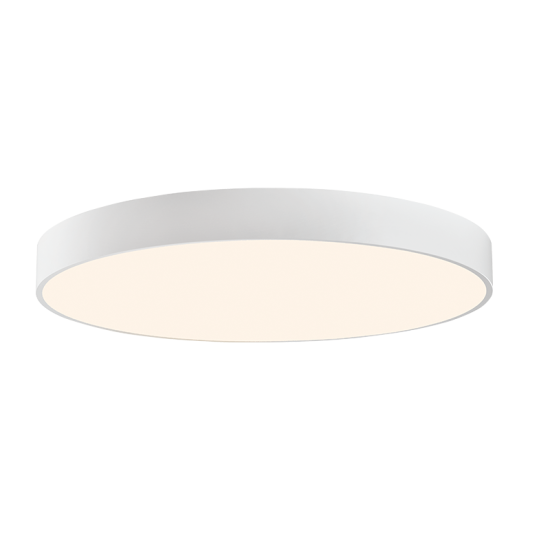 Ceiling light LED 100W 3000k 8000lm Metal + PMMA  / Mat white + Opal D100XH10CM OPTIMUS - acadecor