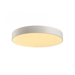 Ceiling light LED 60W 3000k 4800lm Metal + PMMA  / Mat white + Opal D75XH10CM OPTIMUS - acadecor