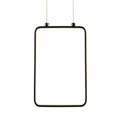 Φωτιστικό κρεμαστό LED 11W 3000k 1330lm Μέταλλο + PVC σύρμα καλώδιο / Μάυρο Μάτ 18X11XH136CM SYMETRIA - acadecor