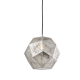Pendant light 1xE27 40W max Stainless Metal + Fabric cable / Chrome + Black Φ32XH120CM MOROCCO - acadecor