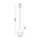 Pendant light 1 x Ε27 LED 40W Cement + Wood + Metal + Resin + Fabric cable /  Natural + Black Φ17,5ΧΗ120CM PLASMA - acadecor 