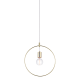 Pendant light 1 x E27 40W Metal +  PVC - Fabric cable / Polished brass Φ35 TWINGY - acadecor