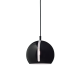 Pendant light 1 x E27 40W Metal + PVC cable  / Polished black Φ20XH120CM HOSTA - acadecor 